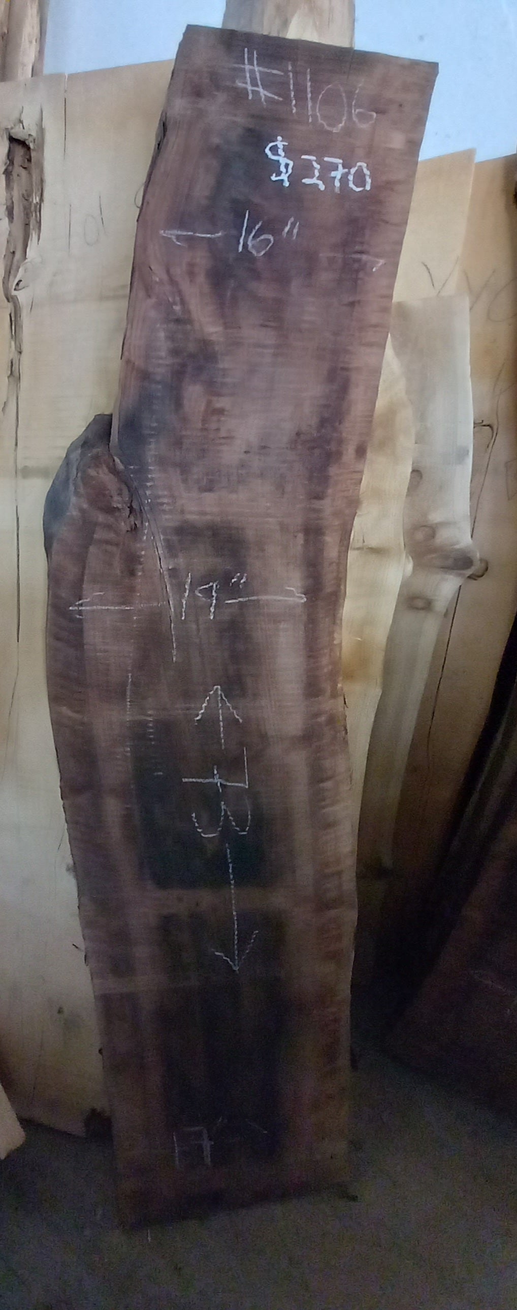English walnut slabs