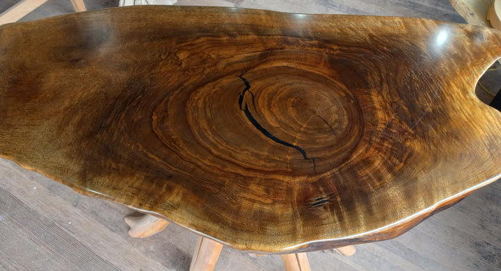 Black Walnut Table with Cherry Root Base