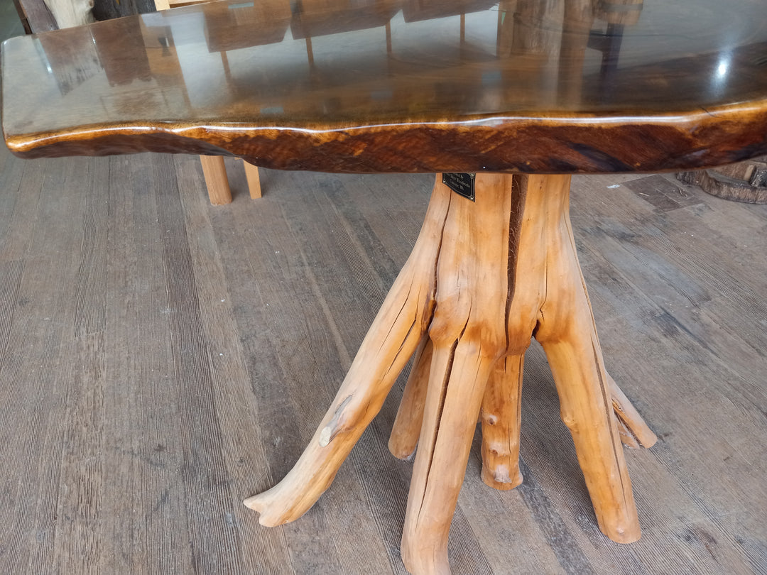 Black Walnut Table with Cherry Root Base